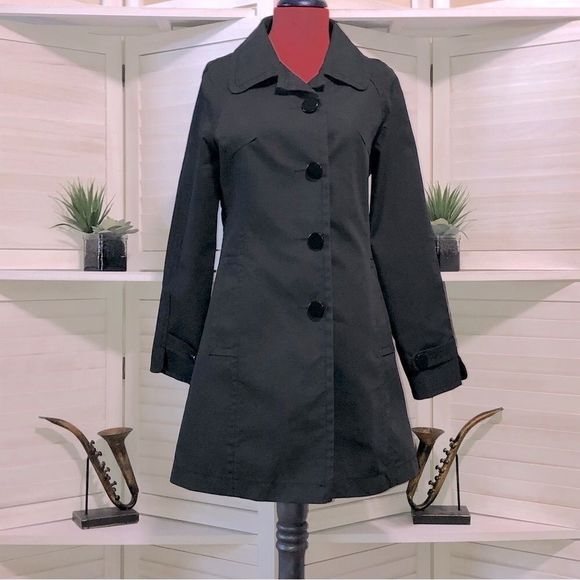 Nine West Jackets & Blazers - Nine West black Goth cotton trench coat sz S